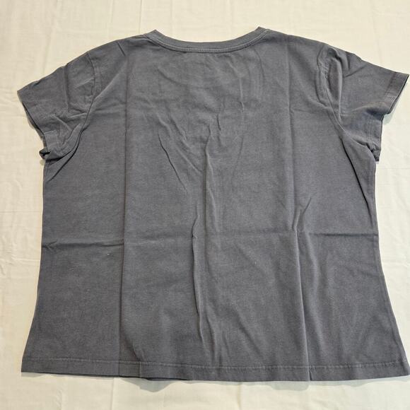 NWT Wishlist Leopard Star T-shirt in Washed Black Size S Slightly Cropped Boxy - Picture 6 of 8